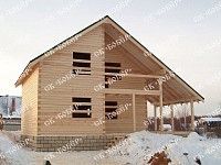 Сруб дома из бруса 8x6 в Высоковске